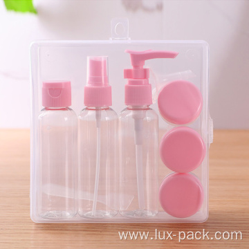 Customized Cosmetic Plastic Empty Portable Bottle Travel Set